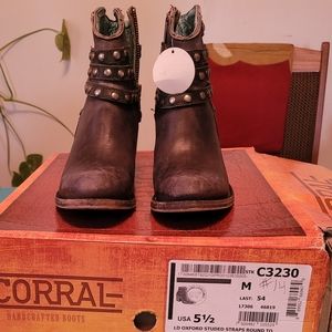 Corral studded strap boots